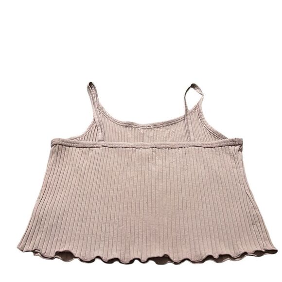 Tank Tops Woman’s Size XL Tank Tops Halter Cropped Ribbed Ruffle Hem Summertime - Picture 15 of 16